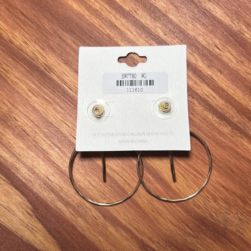 Goldtone Beatrice Hoop Earring - Picture 5 of 9